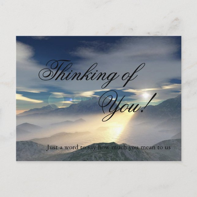 Hospitality: Thinking Of You! Postcard (Front)