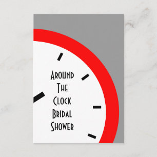 Host Around The Clock Bridal Shower Invitations