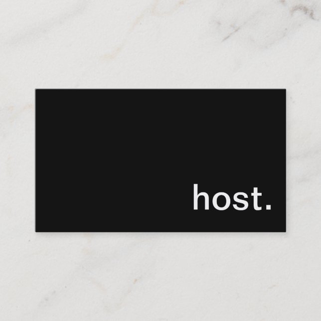 Host Business Card (Front)