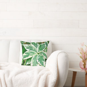 "HOSTA" COTTON THROW PILLOW