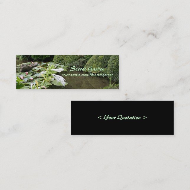 Hosta dans un Carte de visite de jardin zen (Devant / Derrière)