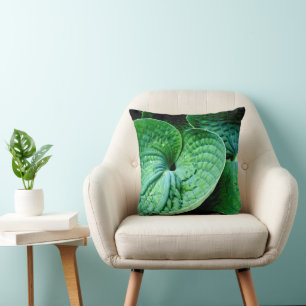 Hosta Heart Throw Pillow