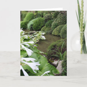 Hosta in a Zen Garden 1 Greeting Card