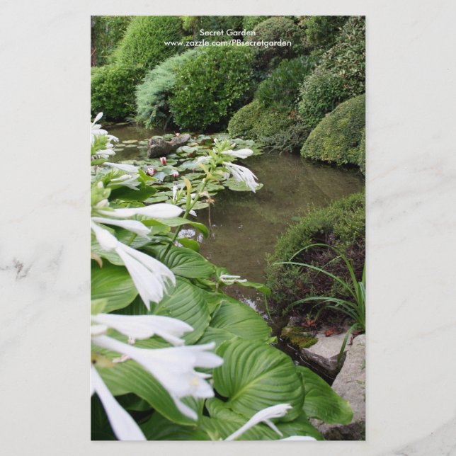 Hosta in a Zen Garden papeterie personnalisée (Devant)