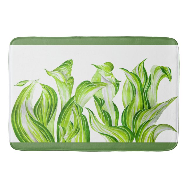 'Hosta with the Mosta' on a Bath Mat (Front)