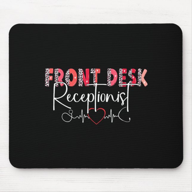Hostal Receptionist Office Valentine Nursing Tee W Mouse Pad (Front)