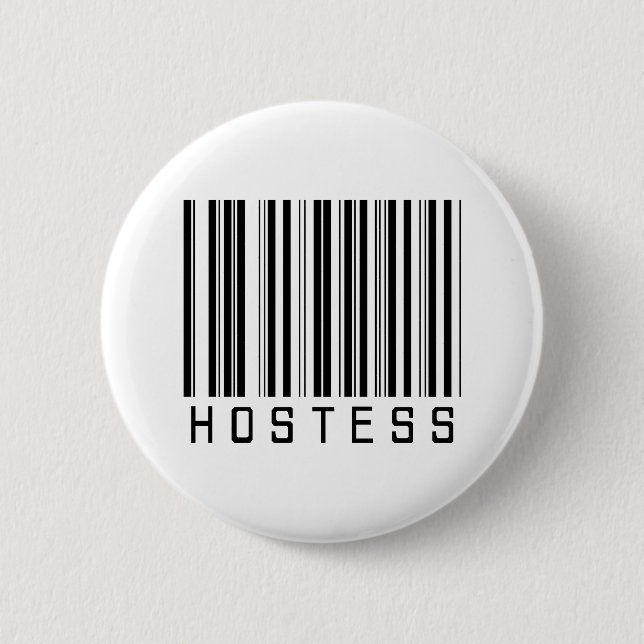 Hostess Bar Code 2 Inch Round Button (Front)