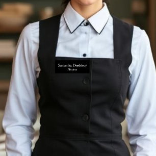 Hostess Black Name Tag