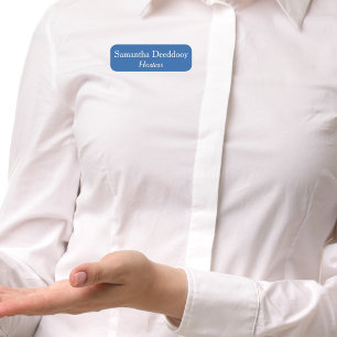 Hostess Blue Name Tag