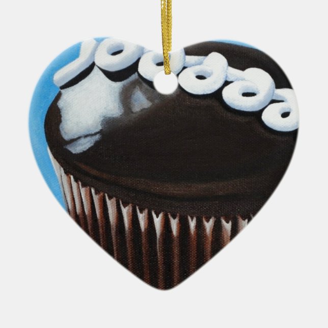 Hostess cupcake ceramic ornament (Front)
