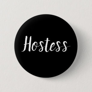Hostess Minimalist Bridal shower Gifts Weddings 2 Inch Round Button