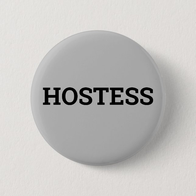 Hostess Minimalist Bridal shower Gifts Weddings Bu 2 Inch Round Button (Front)