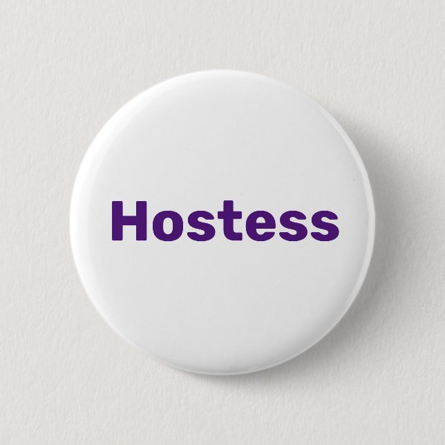 Hostess Minimalist Bridal shower Party Weddings 2 Inch Round Button (Front)