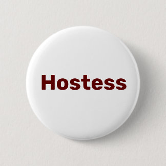 Hostess Minimalist Bridal shower Party Weddings 2 Inch Round Button