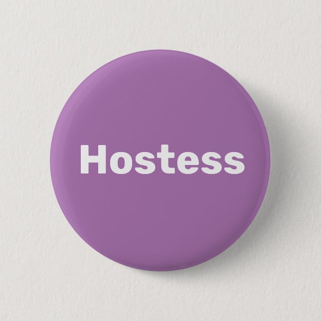 Hostess Minimalist Bridal shower Party Weddings 2 Inch Round Button (Front)