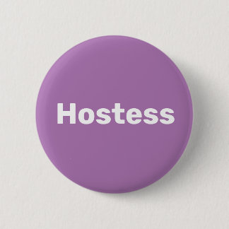 Hostess Minimalist Bridal shower Party Weddings 2 Inch Round Button