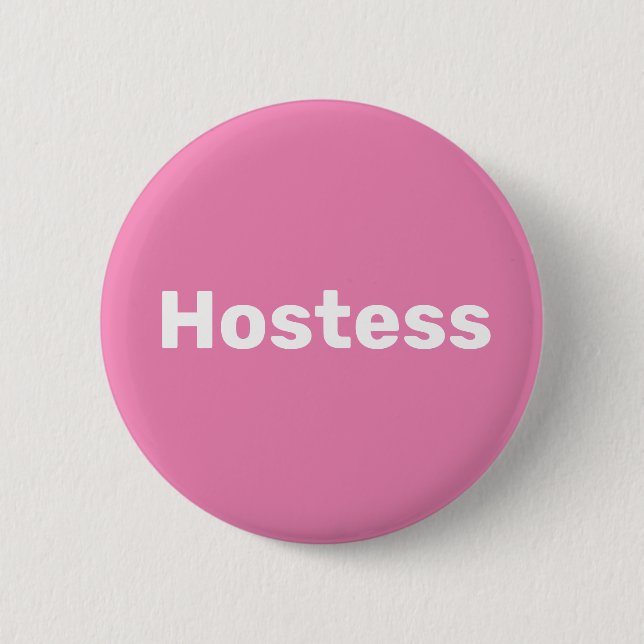 Hostess Minimalist Bridal shower Party Weddings 2 Inch Round Button (Front)