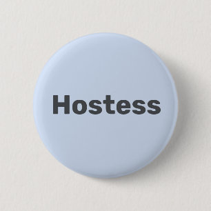 Hostess Minimalist Bridal shower Party Weddings 2 Inch Round Button