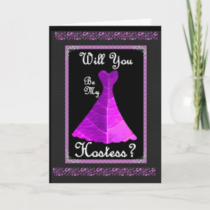 Hostess Wedding Invitation - PURPLE Gown