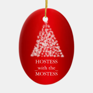 Hostess with the Mostess Christmas Xmas Ceramic Ornament
