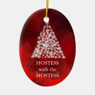 Hostess with the Mostess Christmas Xmas Ceramic Ornament