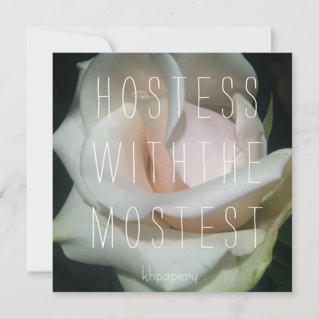 Hostess with the Mostest! Thank You Card (Front)