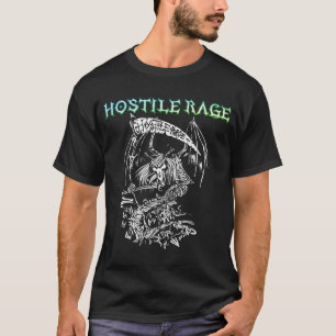 HOSTILE RAGE - On The Rampage GREEN LOGO T-Shirt