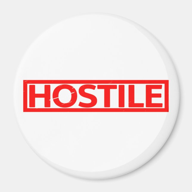 Hostile Stamp Magnet (Front)