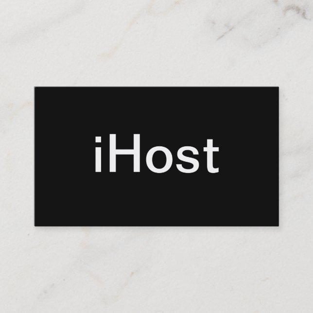 Hosting Business Card (Front)