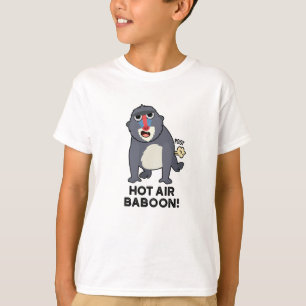 Hot Air Baboon Funny Farting Monkey Pun T-Shirt