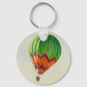 HOT AIR BALLON by SHARON SHARPE Keychain