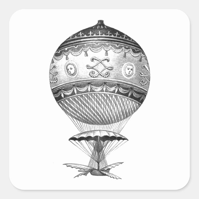 Hot Air Ballon Steampunk Stickers (Front)