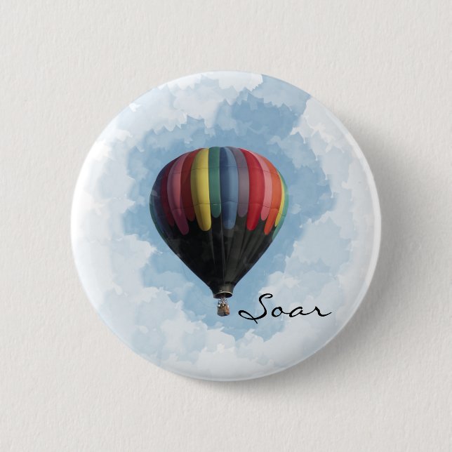 Hot Air Balloon 2 Inch Round Button (Front)