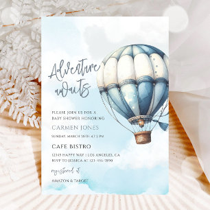 Hot Air Balloon Adventure Awaits Baby Shower Invitation