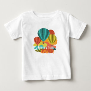 Hot Air Balloon Adventure Awaits Retro Look Baby T-Shirt