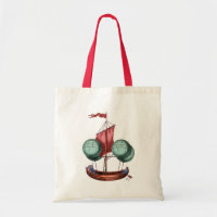 Hot Air Balloon Airship With Red Sail