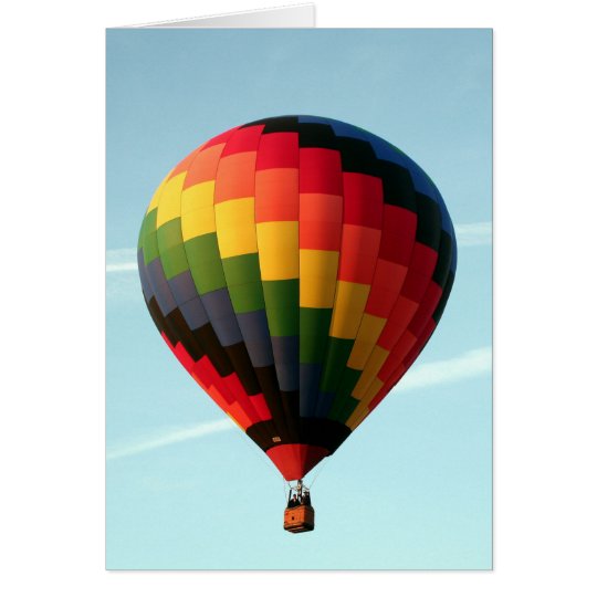 Hot air balloon aloft card