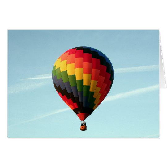 Hot air balloon aloft card