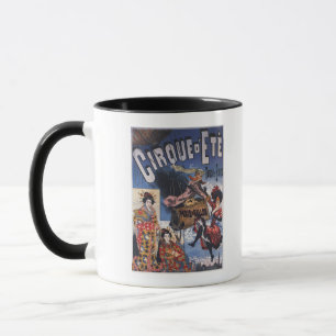 Hot-Air Balloon and Japanese Ladies Poster Mug