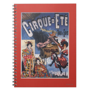 Hot-Air Balloon and Japanese Ladies Poster Notebook