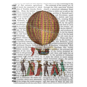 Hot Air Balloon And People Notebook
