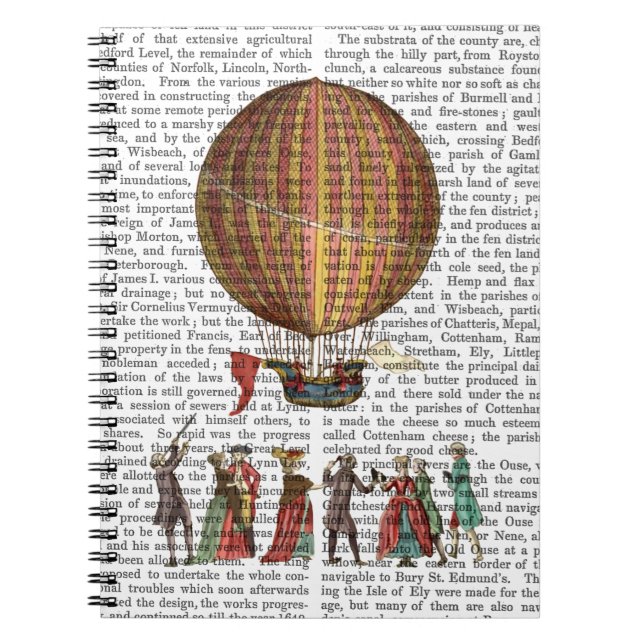 Hot Air Balloon And People Notebook (Front)