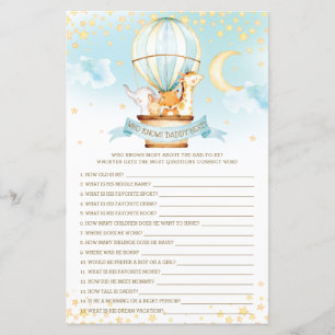 Hot Air Balloon Animals Who Knows Daddy Best Game