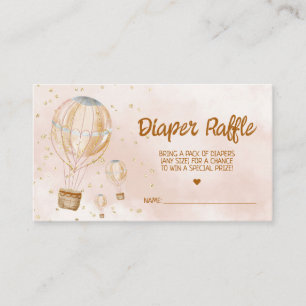 Hot Air Balloon Baby Shower Diaper Raffle Ticket Enclosure Card