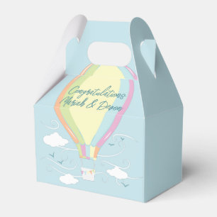 Hot Air Balloon Baby Shower Rainbow Favor Box
