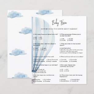 Hot air balloon Baby Trivia Baby Shower Game