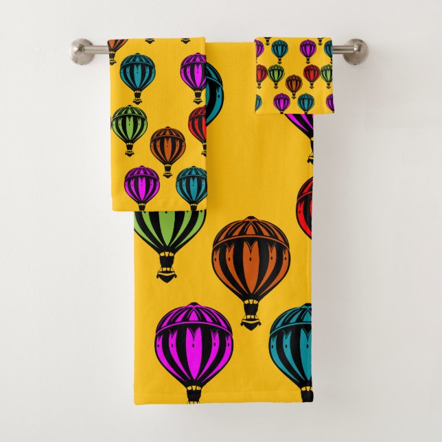 Hot Air Balloon Ballooning Patterned Bath Towel Set (Insitu)