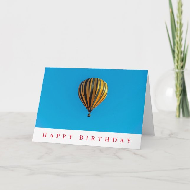 Hot air balloon birthday card (Front)