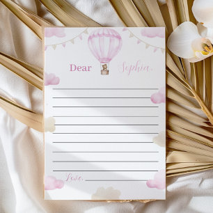 Hot Air Balloon Birthday Time Capsule Message Card