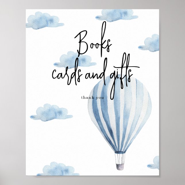 Hot air balloon - Books cards and gifts Poster (Front)